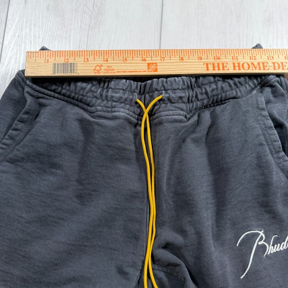 Rhude Gray Embroidered Logo Lounge Sweatpants Joggers Medium - Picture 12 of 14